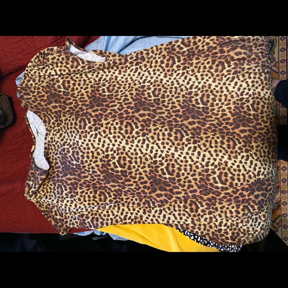 Lula Roe Maria Leopard  Maxi Dress